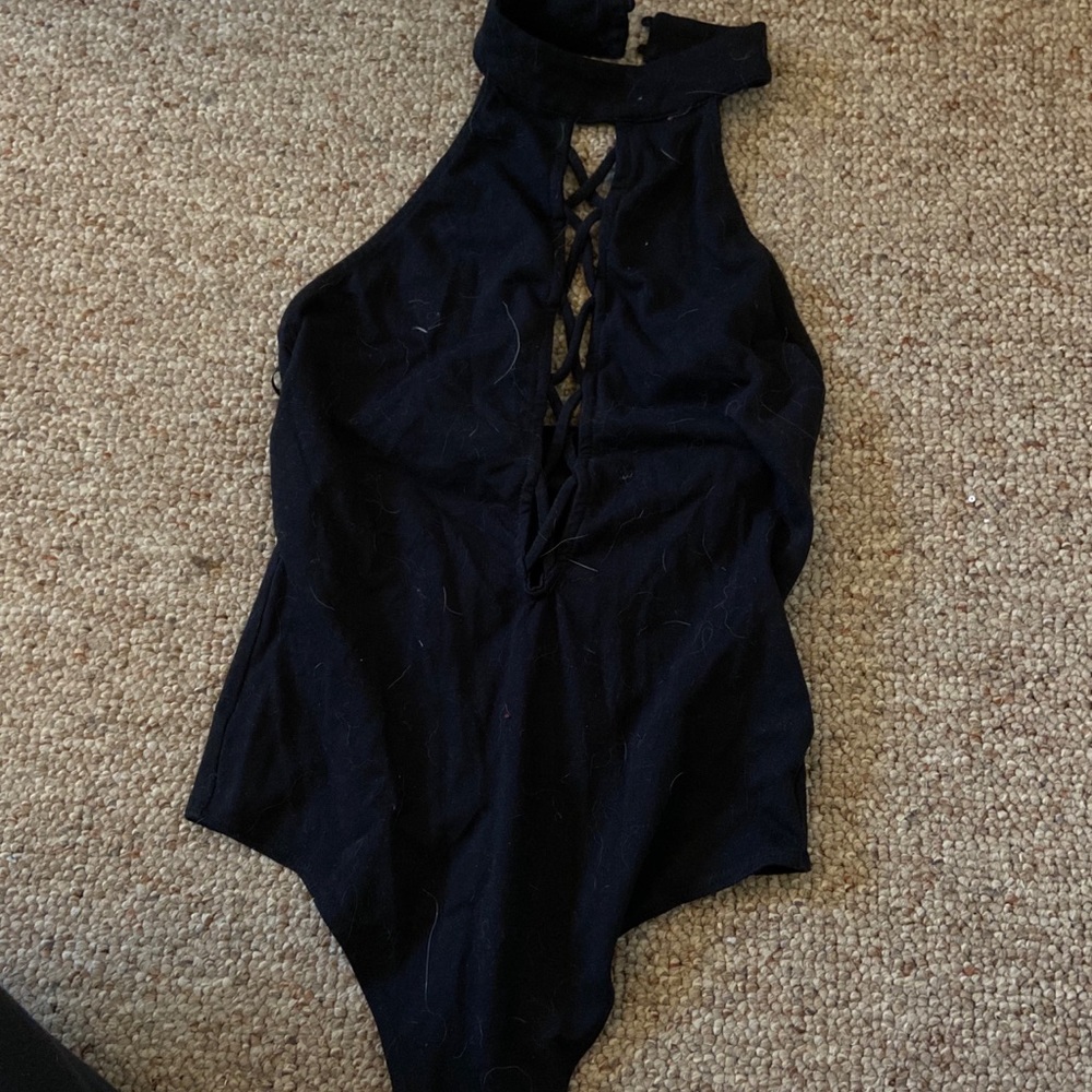 High neck bodysuit